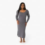 M+A by Monica + Andy Organic Maternity Long Sleeve Ribbed Dress, Sizes S-XXL
