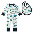 thumbnail image 1 of M+A by Monica + Andy Organic Cotton One Piece Coverall and Bib Set, Sizes Newborn - 18-24 Months, 1 of 5