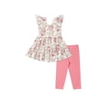 thumbnail image 1 of Monica + Andy Organic Cotton Short Sleeve Let’s Dance Dress + Legging Set, Sizes 12-18M to 5T, 1 of 7