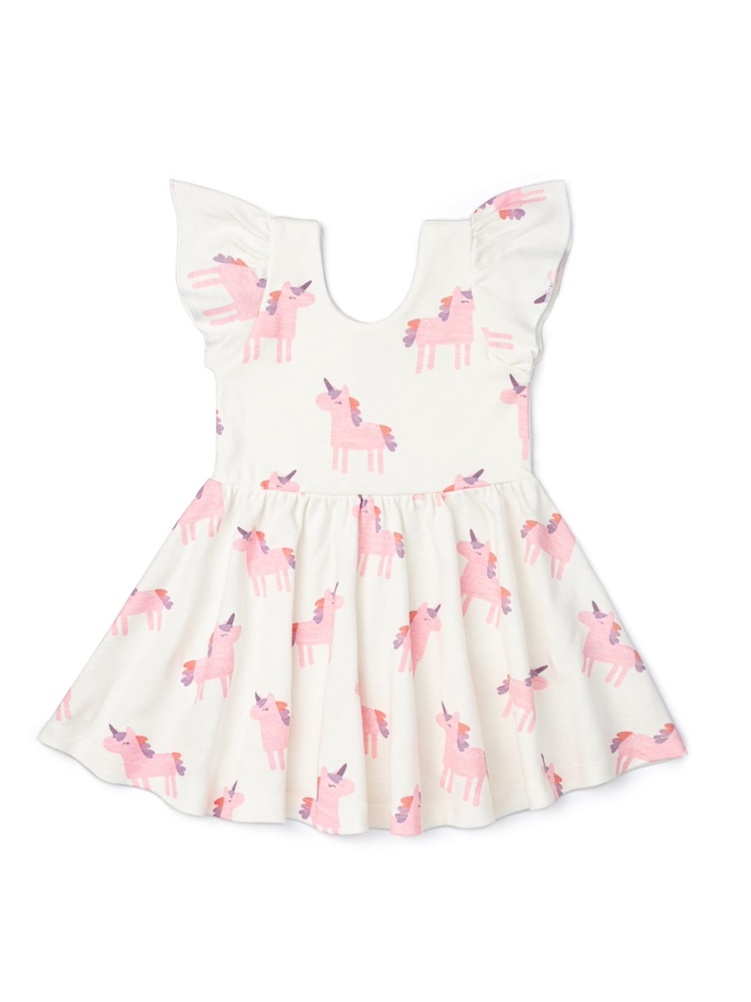 Monica + Andy M+A Organic Cotton Let's Dance Short Sleeve Dress, Sizes 12-18M to 5T