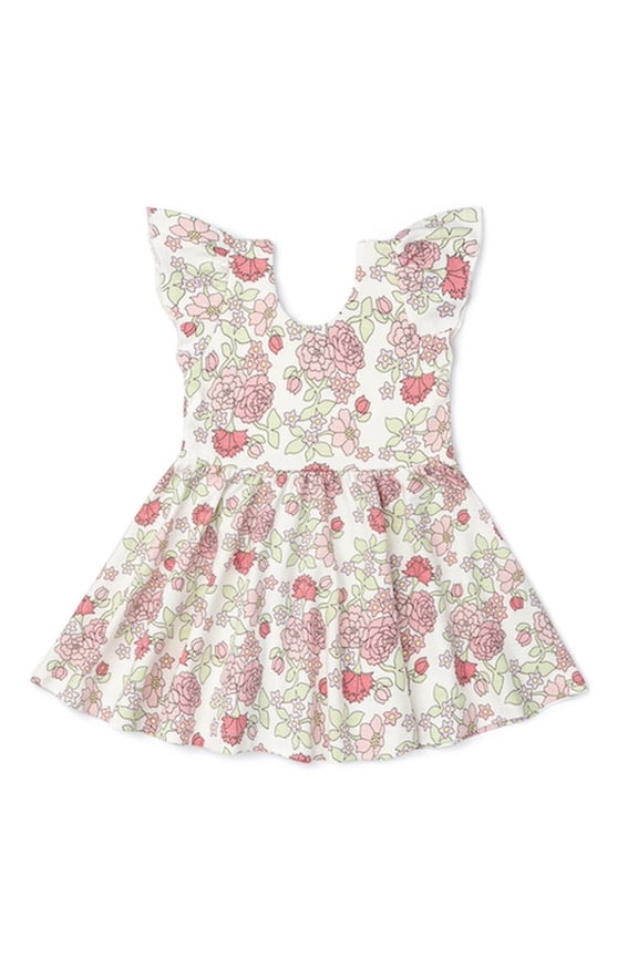 Organic Cotton Short Sleeve Let's Dance Dress for Baby, Sizes 12-18 Months to 5T