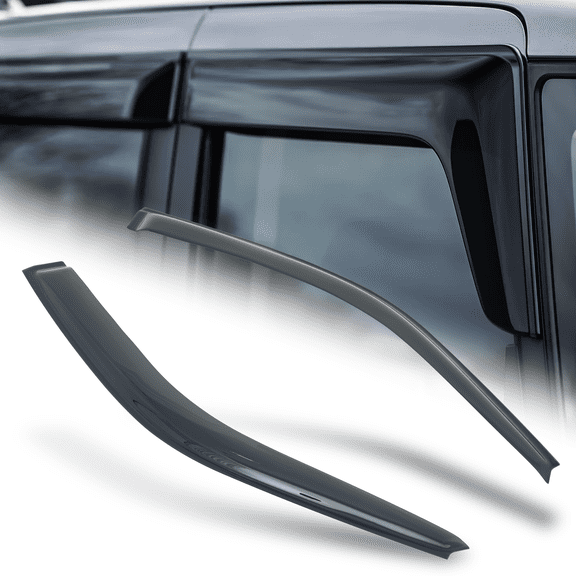 M-AUTO 2 Pieces Smoke Window Visor Shade Vent Wind Rain Deflector Guard for 1996-2000 Honda 2-DR