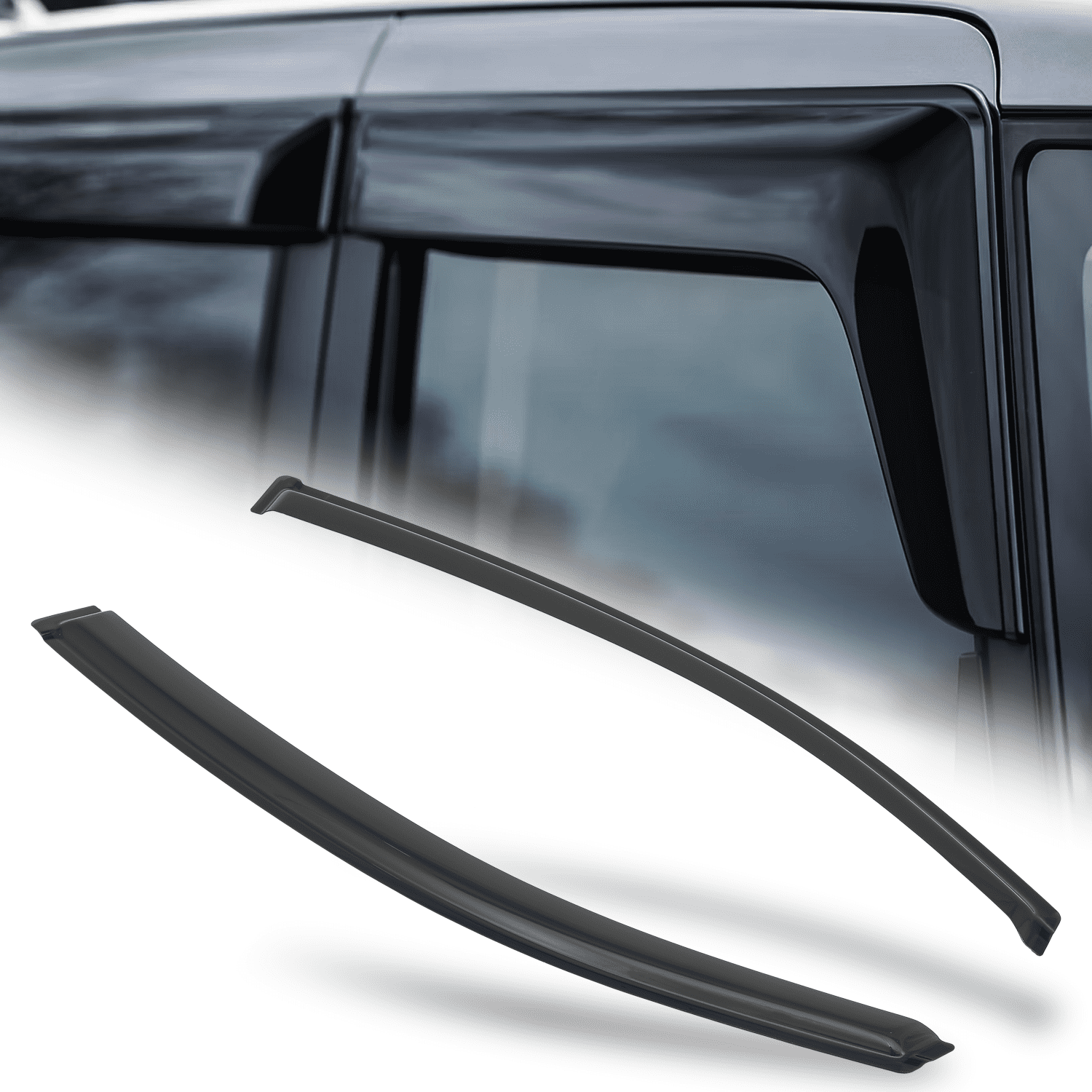 M-AUTO 2Pcs Smoke Window Visor Shade Vent Wind Rain Sun Deflector for 2012 2013 2014 2015 Honda Civic 2-DR