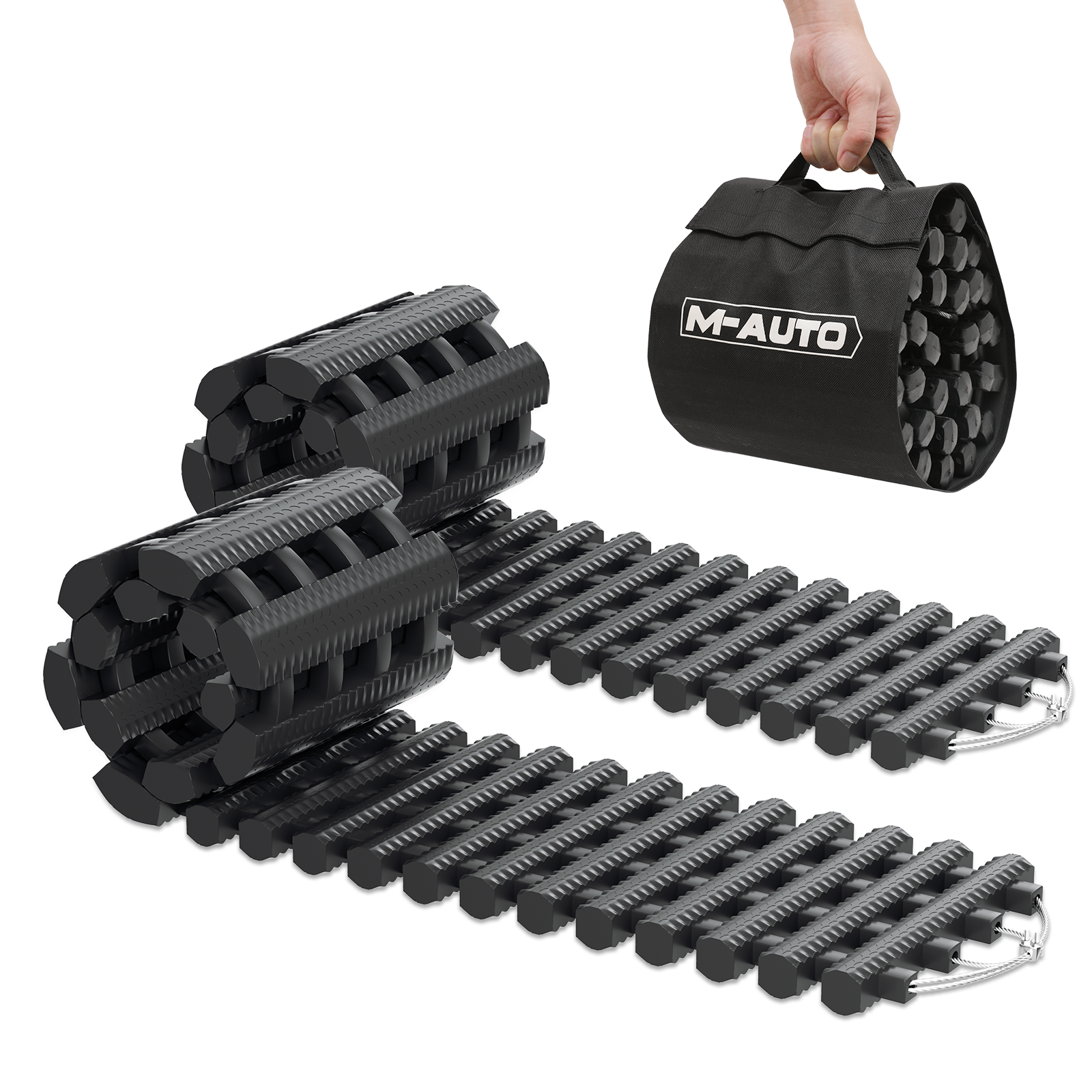 Stalwart Car Tire Snow Grabber Mats, 4pc