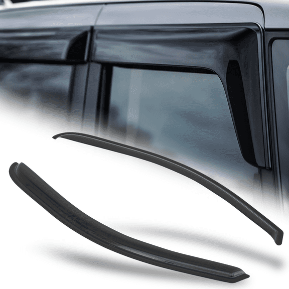 M-AUTO 2Pcs Window Visor Vent Wind Sun Deflector for 2014 2015 Chevy Silverado 1500 Standard Cab