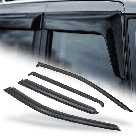 M-AUTO 4 Pcs Smoke Window Visor Shade Vent Wind Rain Deflector for 2019 2020 2021 2022 2023 Ford Ranger Crew Cab