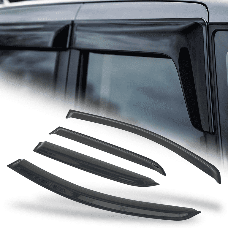 M auto 4 Pieces Tape On Window Visor Sun Guard Vent Wind Rain Deflector for 2018 2019 2020 2021 2022 Ford EcoSport