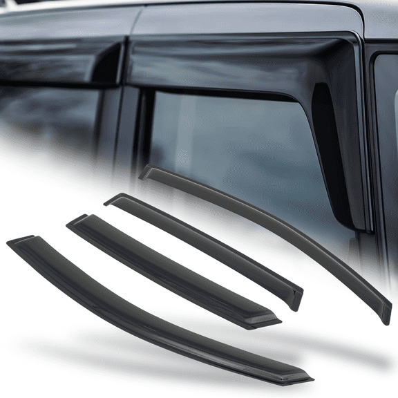 M-AUTO 4 Pieces Window Visor Shade Sun Guard Vent Wind Rain Deflector for 2000-2007 Ford Focus 4-DR. ZX5 (4-DR. Hatchback)