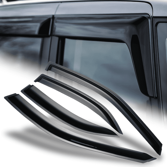 M-AUTO 4Pcs Set Window Visor Deflector Sun Rain Guard Smoke Tinted Outside Mount for 2002 2003 2004 2005 2006 Toyota Camry