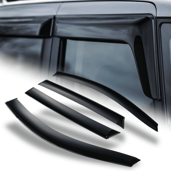 M-AUTO 4Pcs Set Window Visor Deflector Sun Rain Guard Smoke Tinted Outside Mount for 2016 2017 2018 2019 2020 Kia Sorento