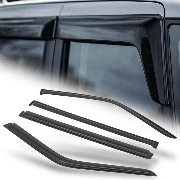 M-AUTO 4Pcs Smoke Window Visor Shade Sun Guard Vent Wind Rain Deflector for 2009 2010 2011 2012 2013 2014 Ford Flex