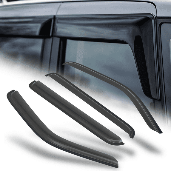 M-AUTO 4Pcs Smoke Window Visor Shade Tape-On Vent Wind Rain Deflector for 2007 2008 2009 2010 2011 Dodge Nitro