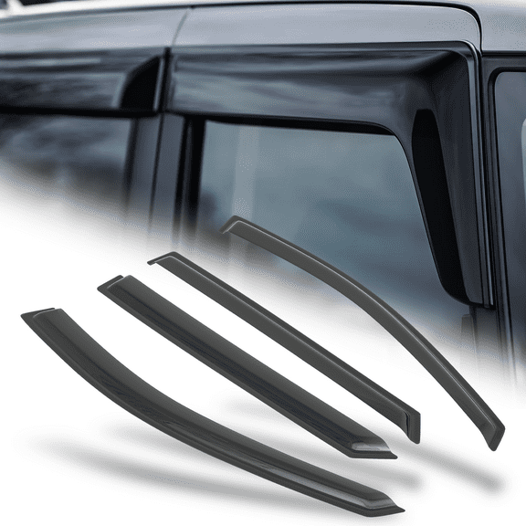 M-AUTO 4Pcs Smoke Window Visor Shade Vent Sun Wind Rain Deflector Guard for 2007 2008 2009 2010 Kia Rondo