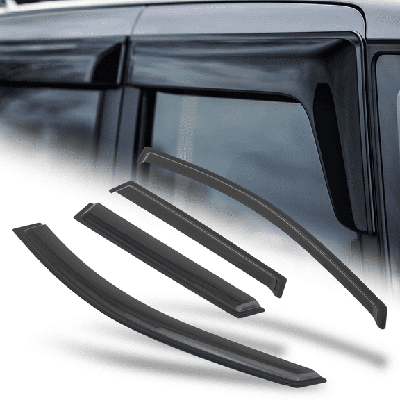 M-AUTO 4Pcs Smoke Window Visor Shade Vent Wind Sun Rain Deflector Guard for 02-08 Audi A4; 02-08 Audi S4; 07-08 Audi RS4