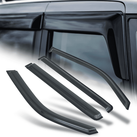 M-AUTO 4Pcs Tape-On Window Visor Shade Somke Vent Wind Rain Deflector for 2009-2015 Honda Pilot 4-DR