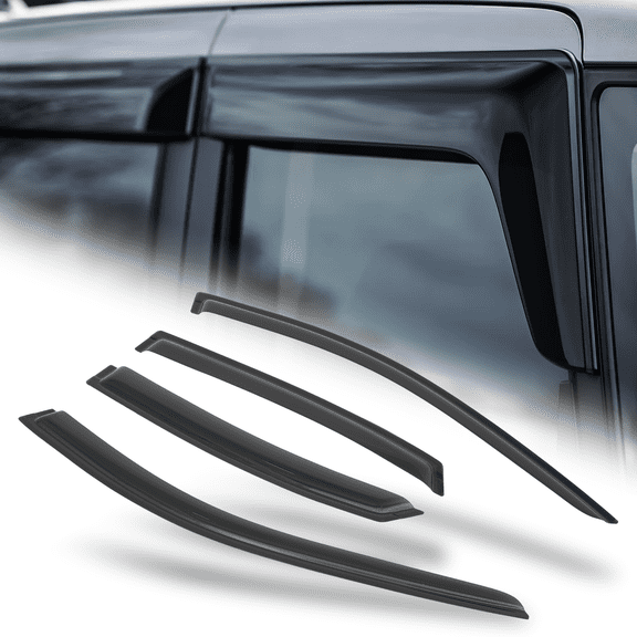 M-AUTO 4Pcs Tape-On Window Visor Sun Guard Vent Wind Rain Deflector for 2006 2007 2008 2009 2010 Hyundai Azera
