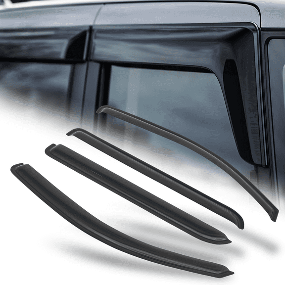 M-AUTO 4Pcs Window Visor Shade Vent Wind Rain Deflector for 2015 Chevy Silverado 2500 Crew Cab