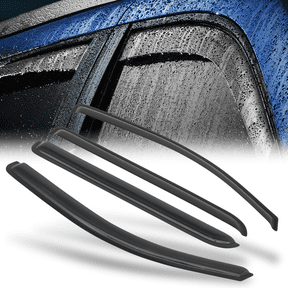 M-AUTO 4Pcs Window Visor Vent Wind Rain Deflector for 2014-2015 Chevy Silverado 1500 Crew Cab