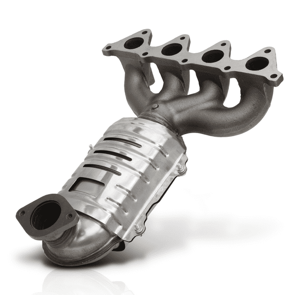 M-AUTO Catalytic Converter Exhaust Manifold with Heat Shield For 2006-2011 Hyundai Accent, 2006-2011 Kia Rio, 2006-2011 Kia Rio5