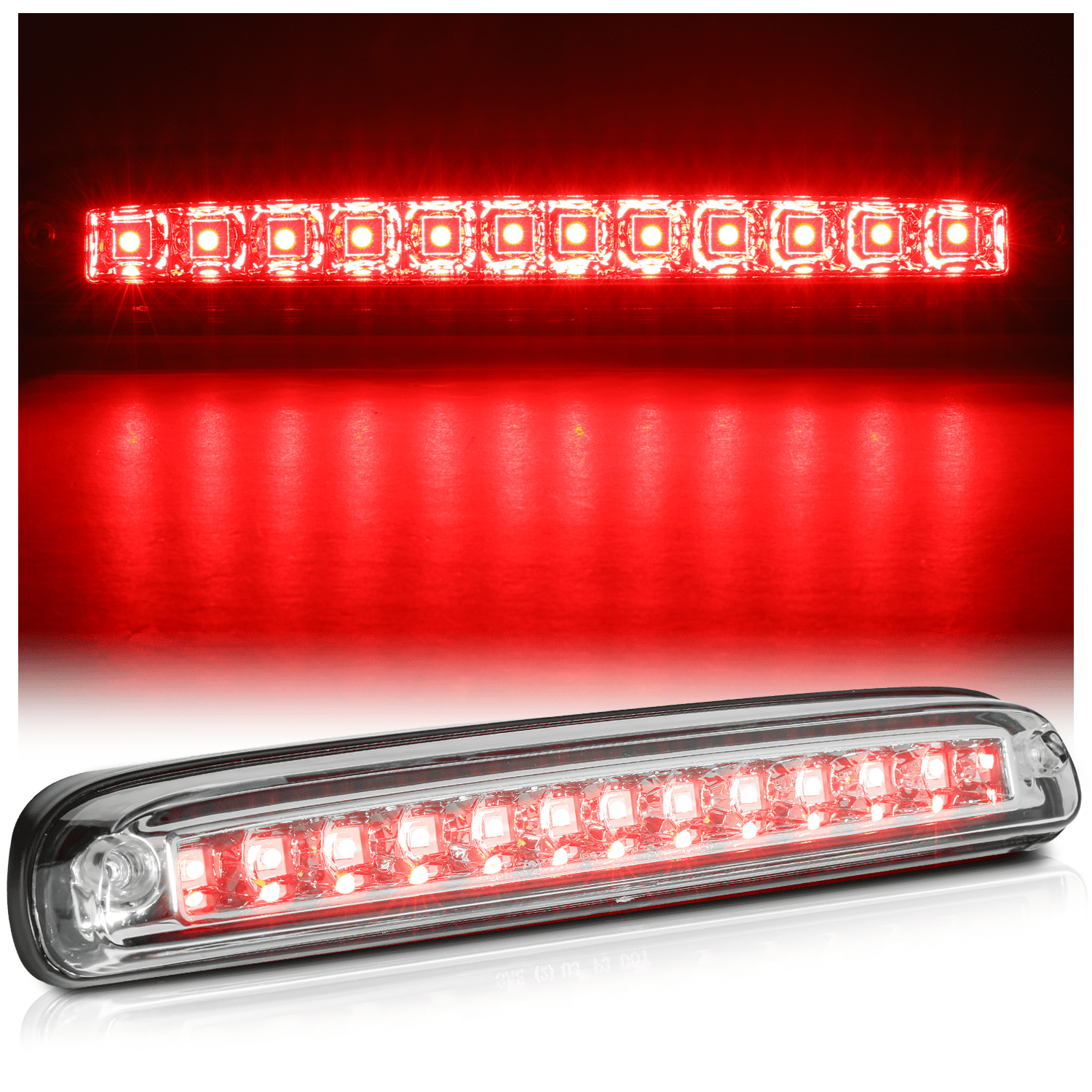 SUPAREE LED Third Brake Light For Ford Super Duty & Ranger (1999-2016) - Red/White, 60 LED, IP68 Waterproof