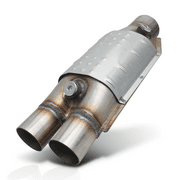M-AUTO For 15.25" x 4" x 6" Universal Dual 2" Inlet/2.25" Outlet Exhaust Catalytic Converter