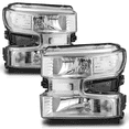thumbnail image 1 of M-AUTO Headlamps Assembly for 2019 2000 2021 Chevrolet Silverado 1500, 2020 1500 LTD, Chrome Housing Clear Lens Clear Corner, 1 of 9