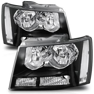  AKKON - For 07-14 Chevy Suburban 1500 2500 Tahoe Smoked Dual  LED Halo-Ring Projector Headlight + LED Tail light Set : Automotive