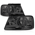 thumbnail image 1 of M-AUTO Headlights Assembly for 2004-2008 Ford F-150 / 2006 2007 2008 Mark LT Truck, Chrome Housing Smoke Lens Clear Corner, 1 of 9