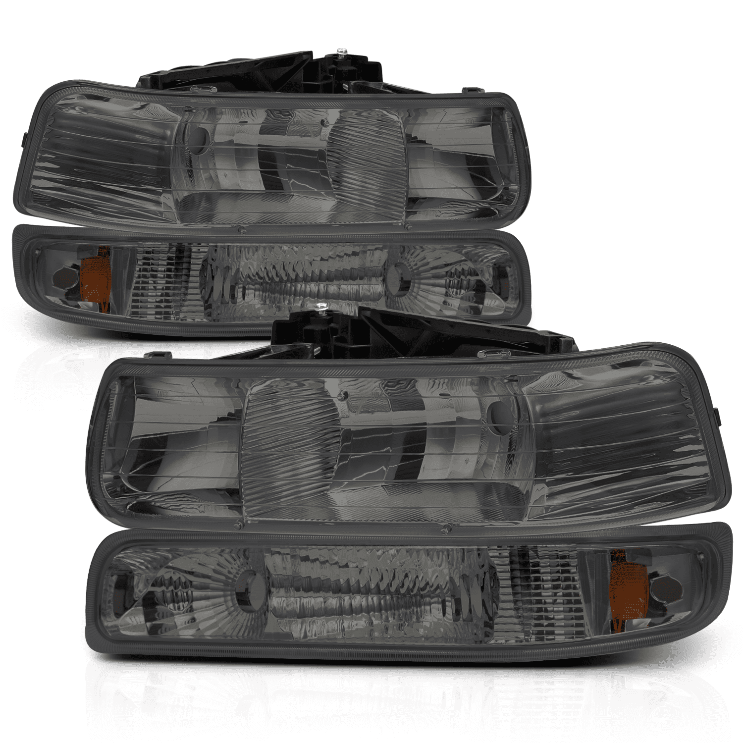 M-AUTO Pair Replacement Headlight Assembly for 99-02 Chevy Silverado 1500HD  2500HD 3500HD / 00-06 Suburban 1500 2500 Tahoe