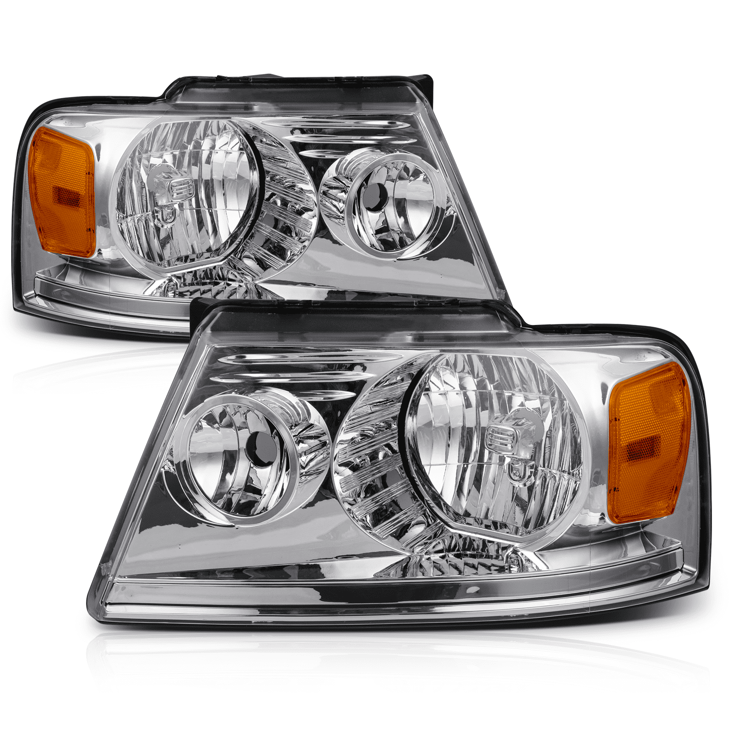 M-AUTO L&R Headlights Assembly for 2004-2008 Ford F-150 / 2006