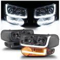 thumbnail image 1 of M-AUTO L+R Headlights Assembly w/ Switchback LED Tube DRL for 01 GMC Sierra C3 / 02-06 Sierra 1500 Denali / 07 Sierra 1500 Denali Classic / 01-06 Yukon Denali, Yukon Xl 1500 Denali, 1 of 11