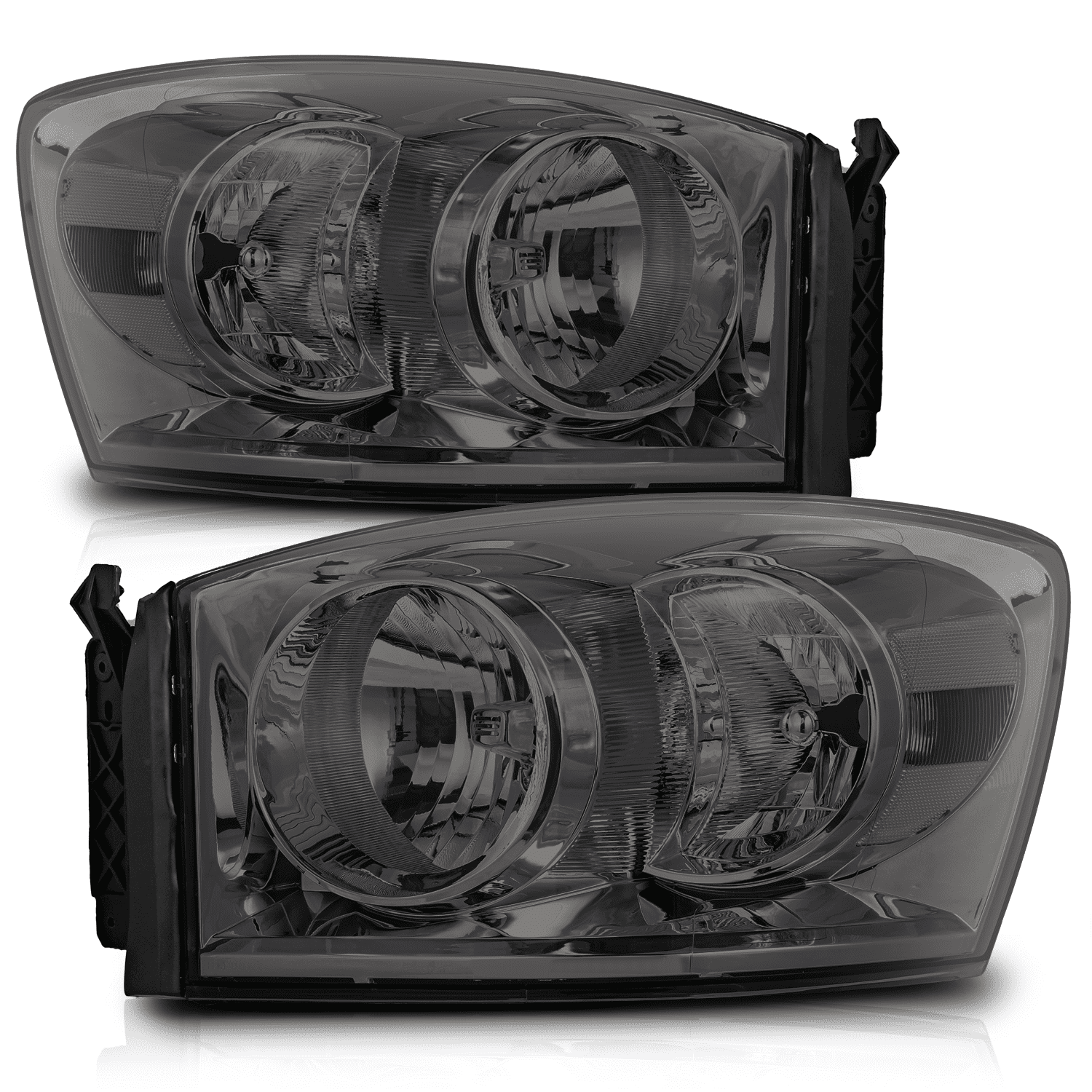 M-AUTO Pair Headlights Assembly for 2006 2007 2008 Dodge Ram 1500