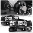thumbnail image 1 of M-AUTO Pair Headlight Assembly W/ Pre-Assembled LED Bulbs for 99-02 Chevy Silverado 1500HD 2500HD 3500HD / 00-06 Suburban 1500 2500 Tahoe, 1 of 11