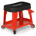 thumbnail image 1 of M-AUTO Rectangular Rolling Creeper Garage/Shop Seat Mechanic Roller Stool with Tool Tray Storage, 300 lbs Capacity - Red, 1 of 11
