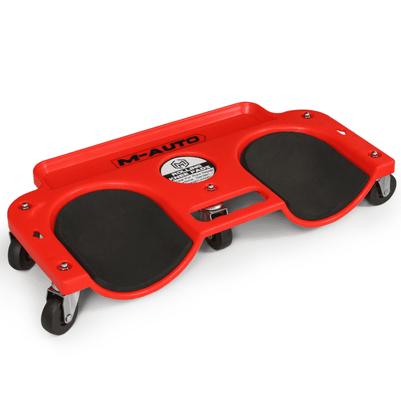 M-AUTO Rolling Knee Creeper, Convenient and Labor-saving Universal Wheel To Move Woodworking Kneeling Pad, 200 lbs Capacity - Red