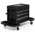 MAUTO Rolling Mechanic Stool with 3Drawer Tool Box, Padded Seat