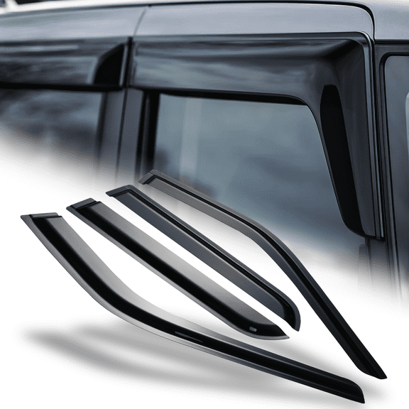 M-AUTO Set of 4 Outside Mount Window Visor Deflector Rain Guards Smoke Tinted for 2011-2017 Ford Explorer