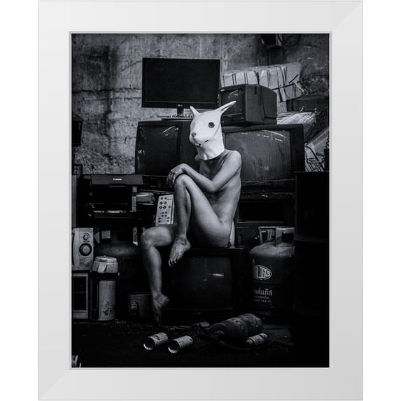 M, Adirek 15x18 White Modern Wood Framed Museum Art Print Titled - No.93