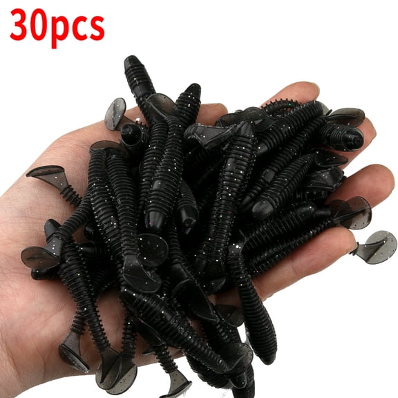 M Altemura Paddle Tail Swimbaits 5.5cm, 30pcs Soft Plastic Fishing Lures for Bass Trout Crappie, Lifelike Swimbait for Freshwater Saltwater