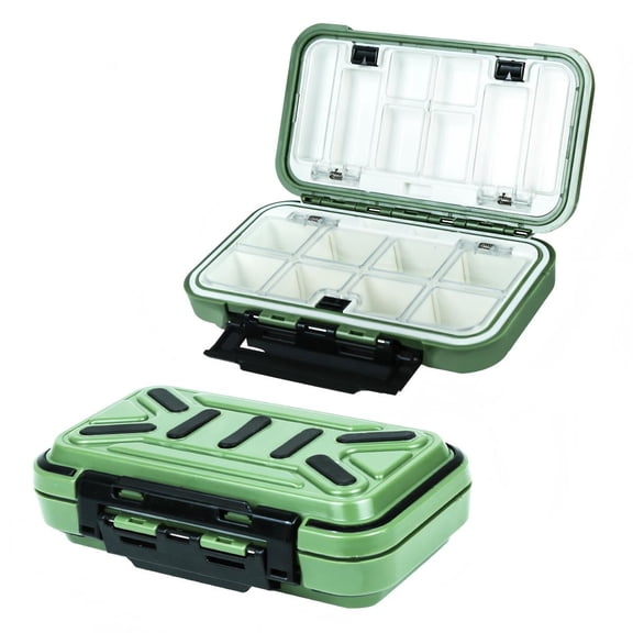 M Altemura Waterproof Fishing Tackle Box, Shockproof Spring Loaded Auto Open Lure Box with Dividers for Terminal Tackle, Soft Bait, Hooks