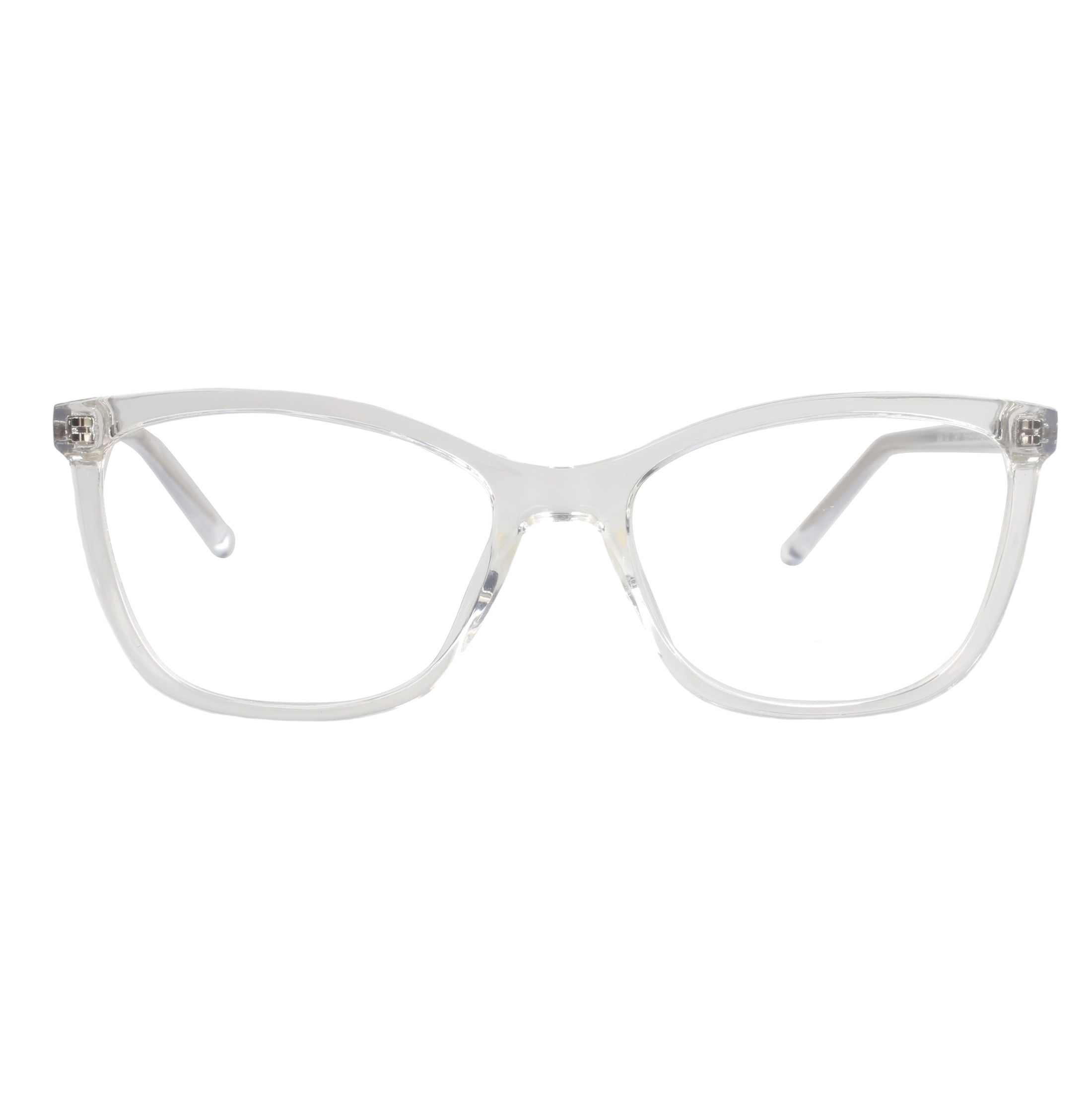 Women's M America Malta Rx'able Eyeglasses, Square, Plastic, Crystal Clear, 1 Pair