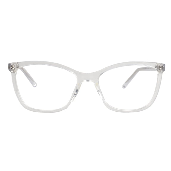 Women's M America Malta Rx'able Eyeglasses, Square, Plastic, Crystal Clear, 1 Pair