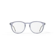 M America Mens Blake Round Prescription Eyeglasses with Case, Crystal Tortoise