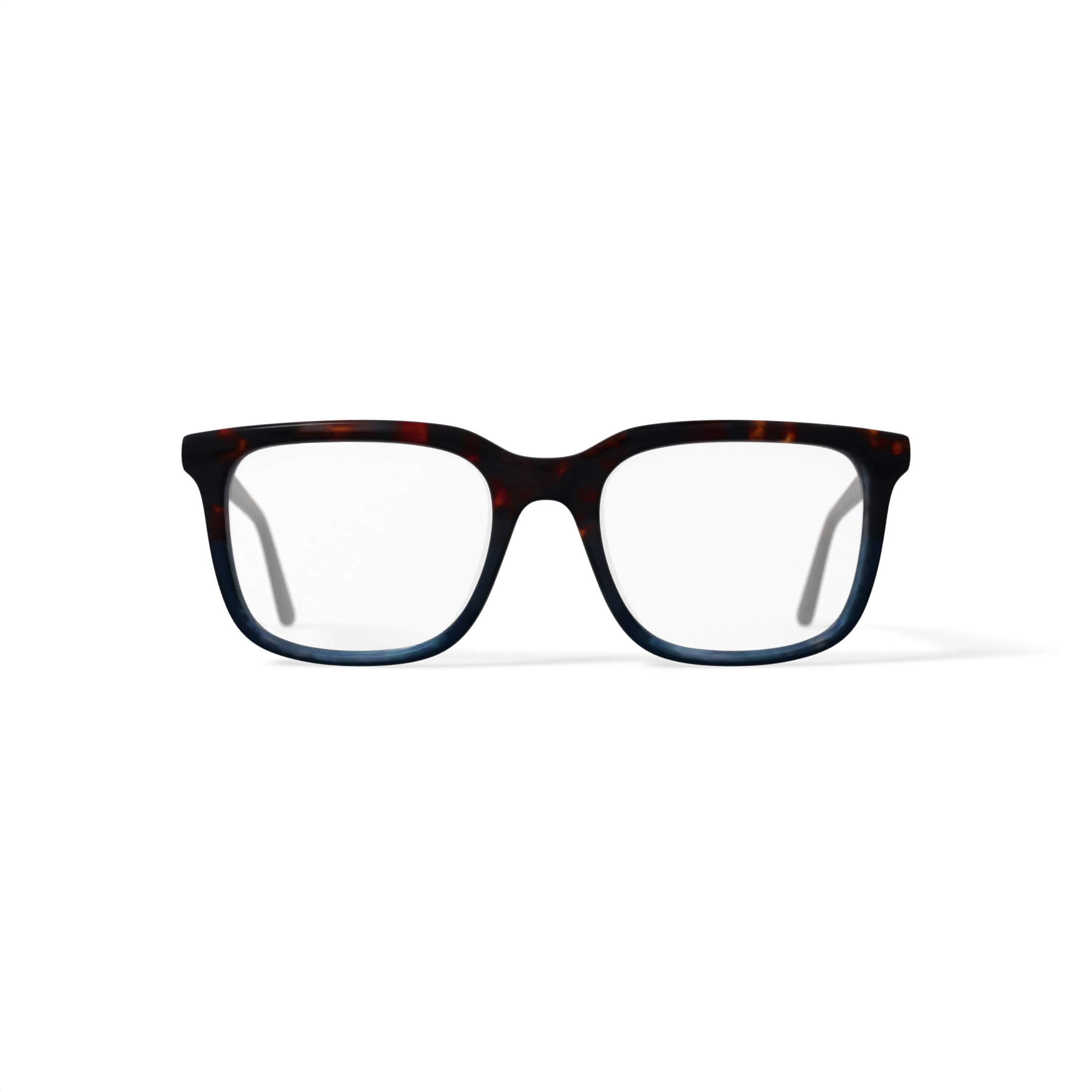M America Men's VanBuren Square Prescription Eyeglasses with Case, Green/Brown Tortoise