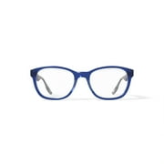 M America Womens MU208F Square Prescription Eyeglasses with Case, Crystal Blue