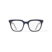 M America Womens Irving Square Prescription Eyeglasses with Case, Blue