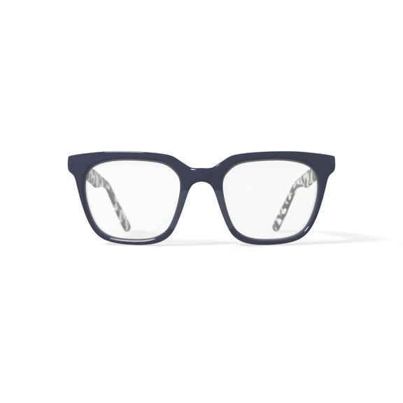 M America Women's Irving Square Prescription Eyeglasses with Case, Blue