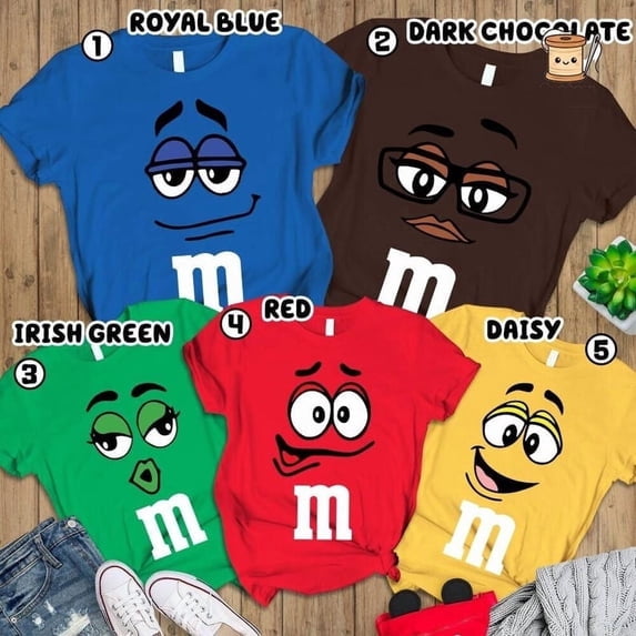 Cholate Gift M And M Halloween Group Shirt, Candy Chocolate Halloween Matching Shirt ...