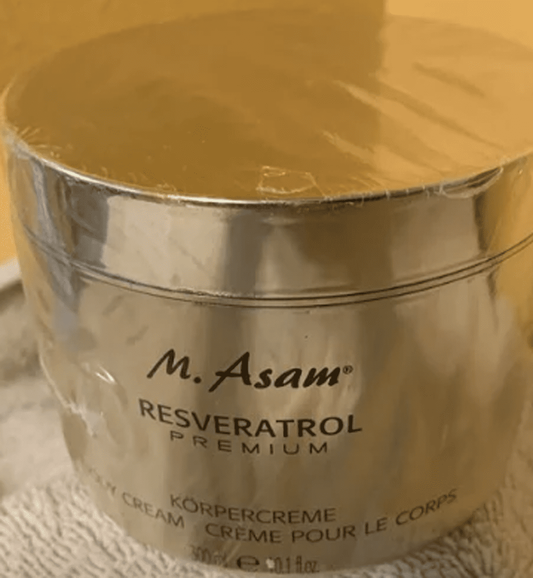 M. Asam Resveratrol Premium Body Cream, Jumbo Sized Sealed Jar, 300 ml / 10.1 fl. oz.