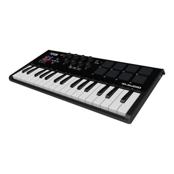 M-Audio Axiom AIR Mini 32 - MIDI controller - USB - 32-key - velocity-sensitive - 8 drum pads
